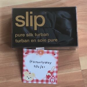 Slip Silk Turban in Black